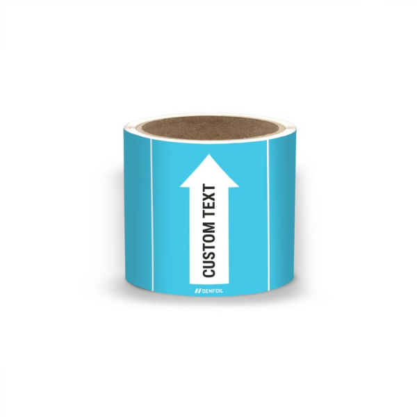 SIS Rörmärken för Luft & vakuum - Ljusblå, flera varianter + kan anpassas