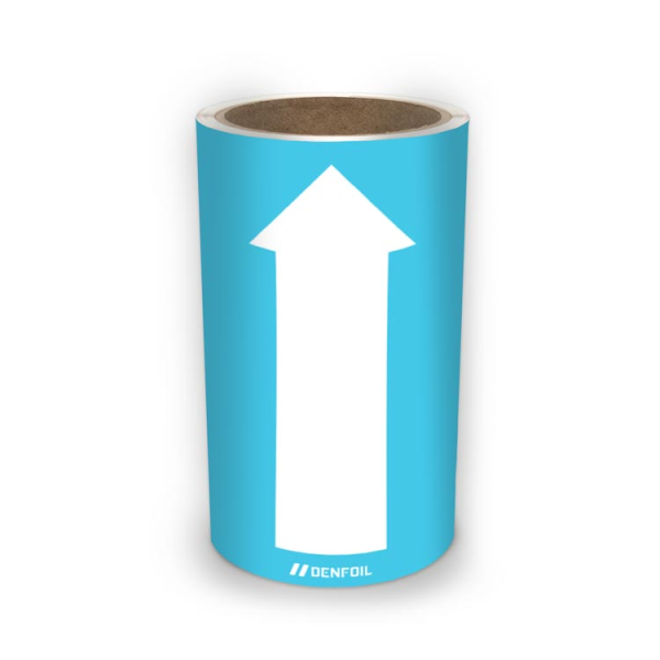 SIS Rörmärken för Luft & vakuum - Ljusblå, flera varianter + kan anpassas