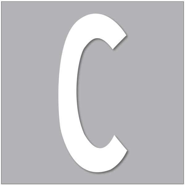 PREMARK Bokstav C - Termoplastisk vägmarkering
