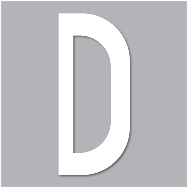 PREMARK Bokstav D - Termoplastisk vägmarkering