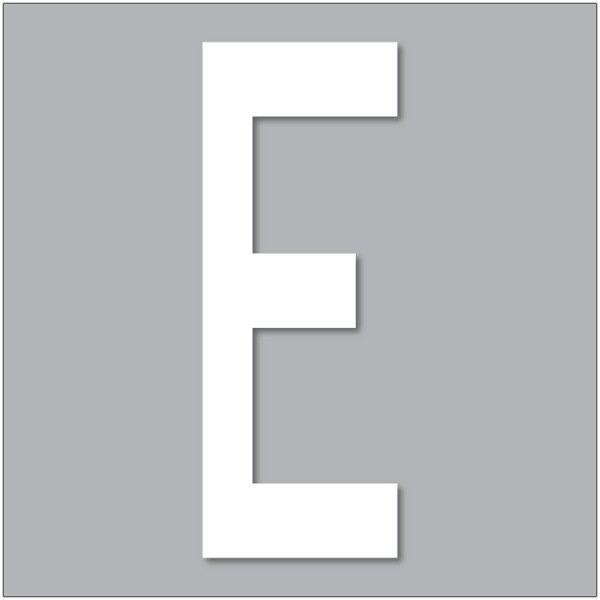 PREMARK Bokstav E - Termoplastisk vägmarkering