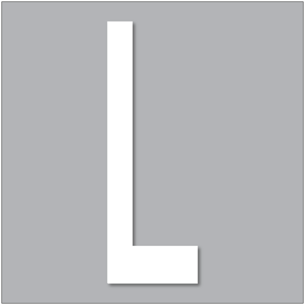 PREMARK Bokstav L - Termoplastisk vägmarkering