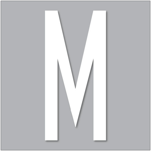 PREMARK Bokstav M - Termoplastisk vägmarkering