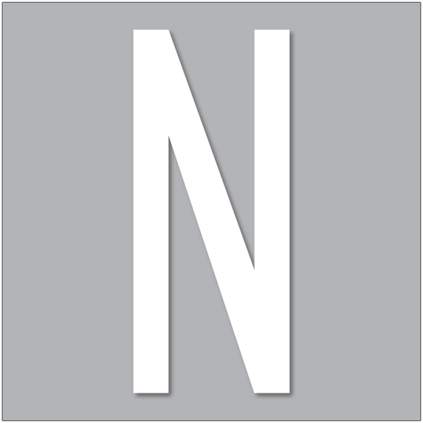 PREMARK Bokstav N - Termoplastisk vägmarkering