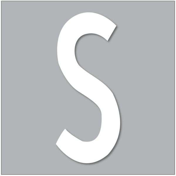 PREMARK Bokstav S - Termoplastisk vägmarkering
