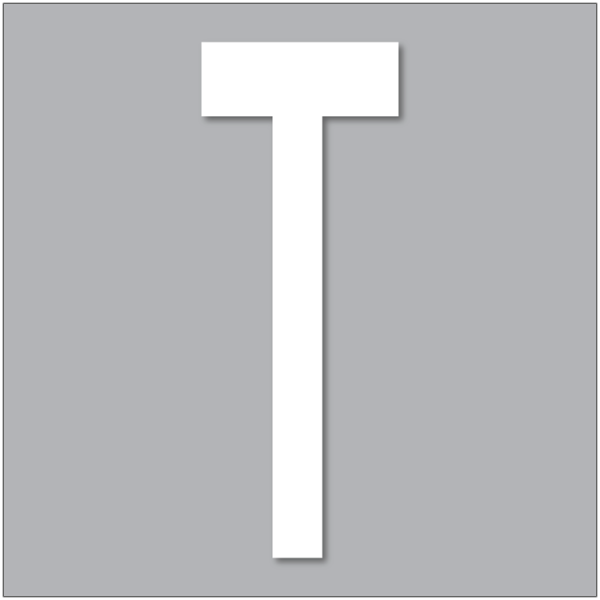 PREMARK Bokstav T - Termoplastisk vägmarkering