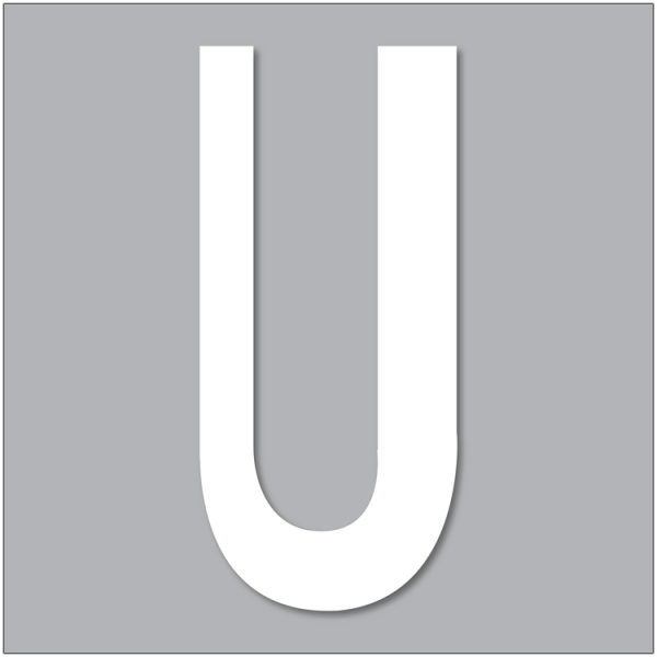 PREMARK Bokstav U - Termoplastisk vägmarkering