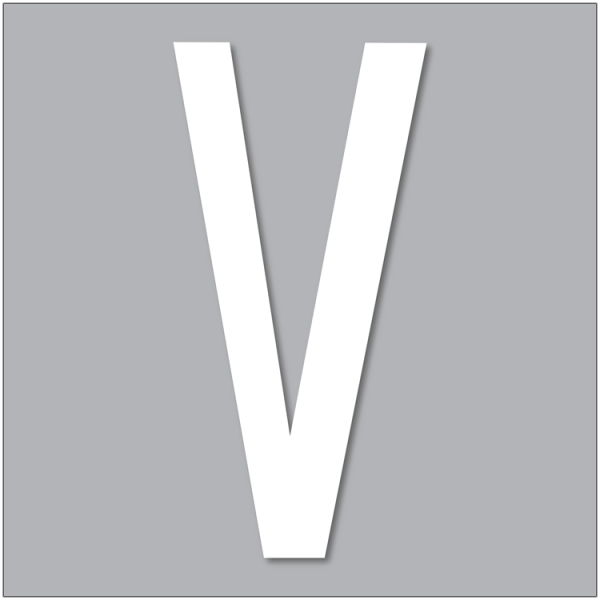 PREMARK Bokstav V - Termoplastisk vägmarkering