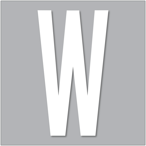 PREMARK Bokstav W - Termoplastisk vägmarkering