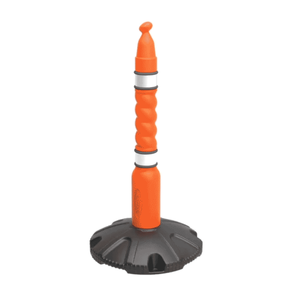 Skipper barriär stolp- och fotsystem - Orange