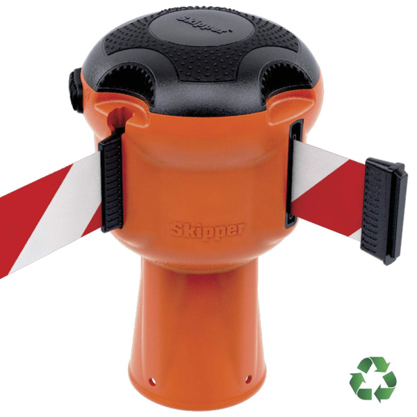 Avspärrningspaket med 1 punkt (1 x 9 m röd/vit avspärrningsband) SKIPPER-system. 