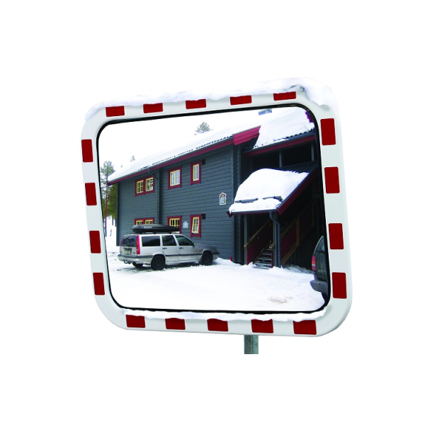 Rektangulär trafikspegel i akryl, flera storlekar