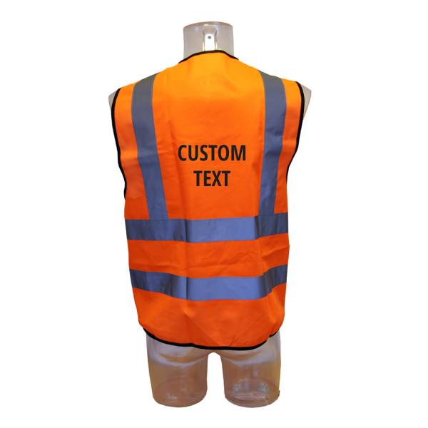 Orange reflexväst EN 20471 – med valfri text
