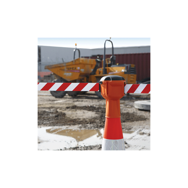 SKIPPER 2-punktsspärr (2 x 9 m gul/svart avspärrningsband) SKIPPER-system. 