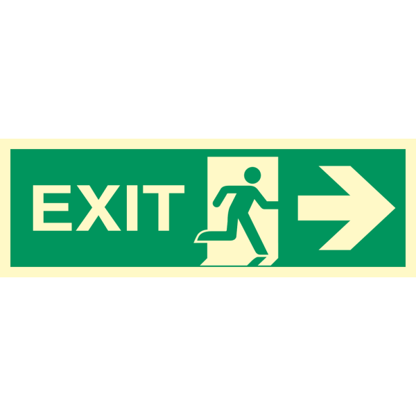 Direction sign  - Exit right, arrow right 