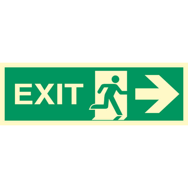 Exit right, arrow down - IMO Direction sign - IMPA 334409