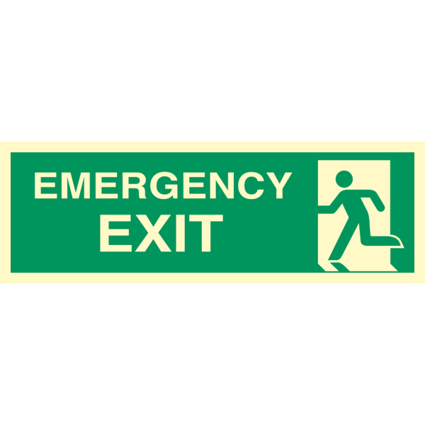 Emergency exit left - IMO Direction sign