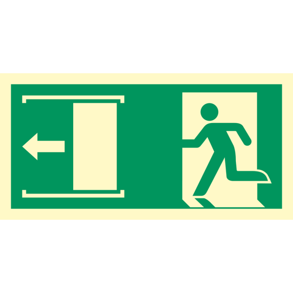 Exit left sliding door - IMO Direction sign