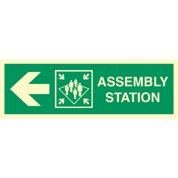 Direction sign  - Assembly station arrow left 