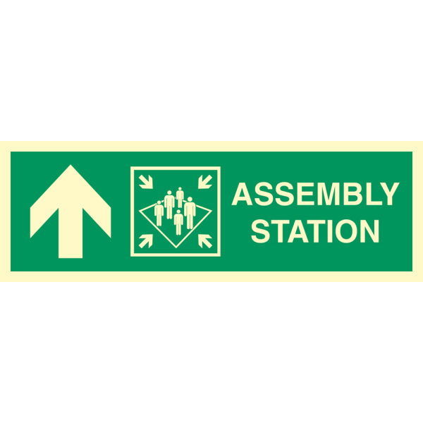 Assembly station arrow down - IMO Direction sign