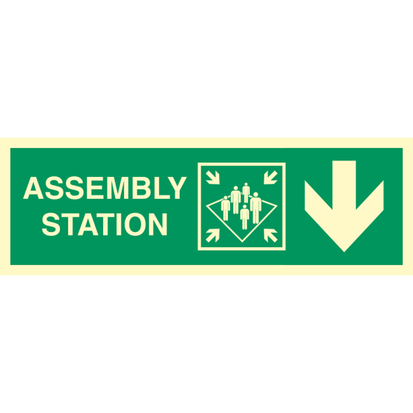 Assembly station arrow down - IMO Direction sign - IMPA 334329