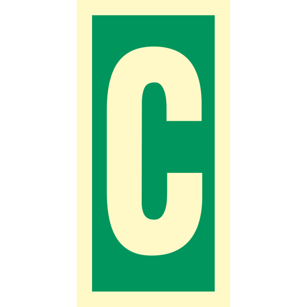 Character C - IMO Direction sign - IMPA 334212