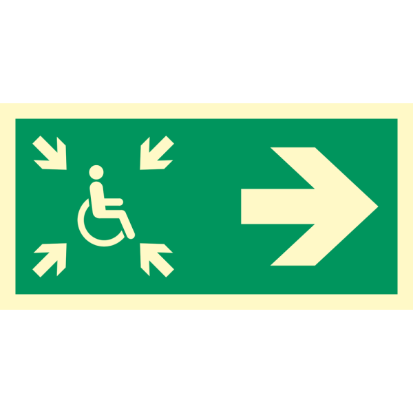 Wheelchair direction right - IMO Direction sign - IMPA 334825