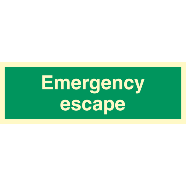 Emergency Escape - IMO Direction sign - IMPA 334345