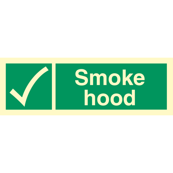 Smoke hood - IMO Emergency sign - IMPA 334183