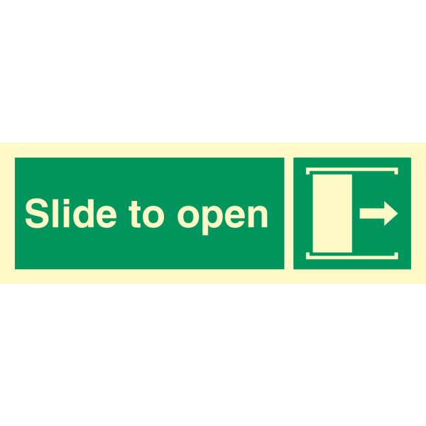 Slide to open right - IMO Direction sign - IMPA 334483