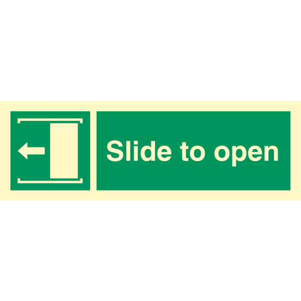 Direction sign  - Slide to open left 