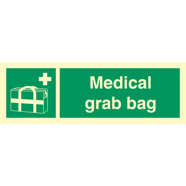 Medical grab bag - IMO Emergency sign