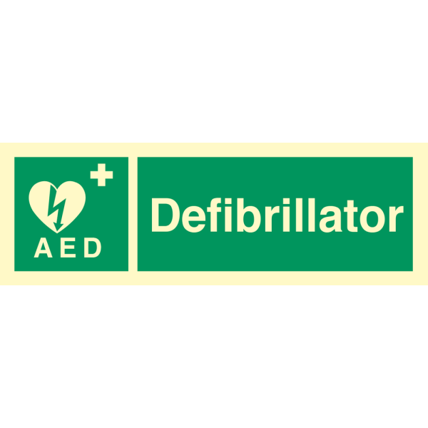 Defibrillator - IMO Emergency sign