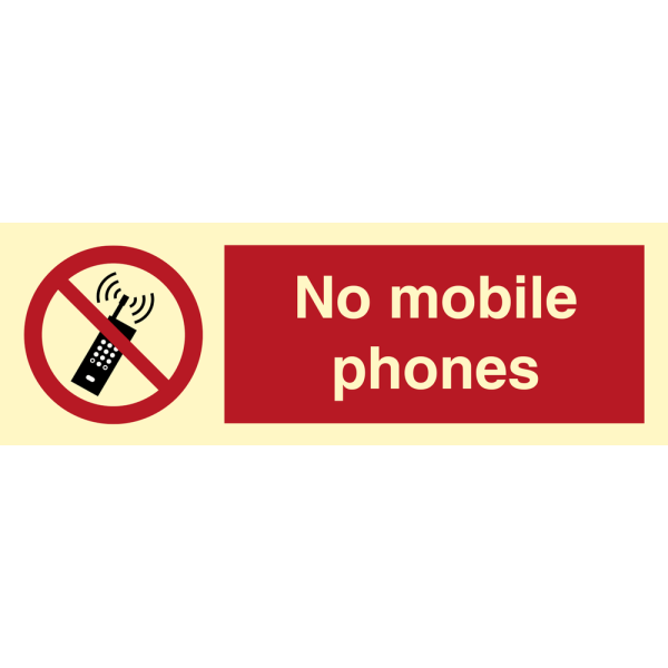 No mobile phones - IMO Prohibition sign - IMPA 338658