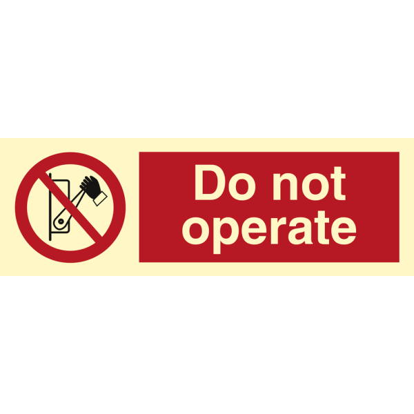 Do not operate - IMO Prohibition sign - IMPA 338553