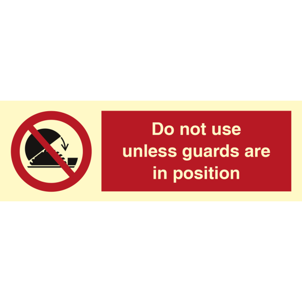 Do not use unless guards are in position - IMO Prohibition sign - IMPA 338569