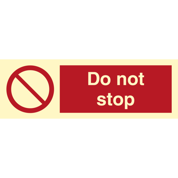 Do not stop - IMO Prohibition sign