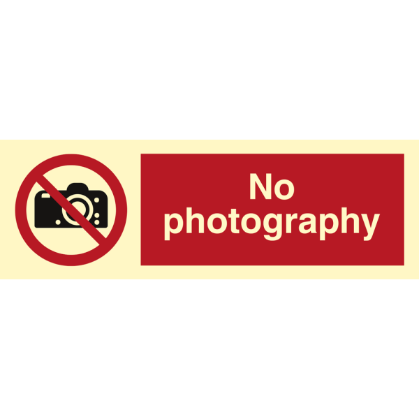 Prohibition sign - No photography 