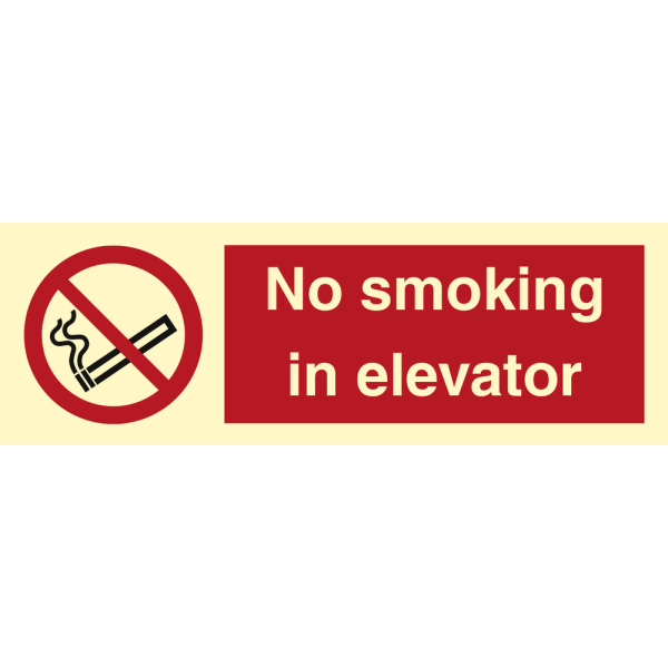 No smoking in elevator - IMO Prohibition sign - IMPA 338575