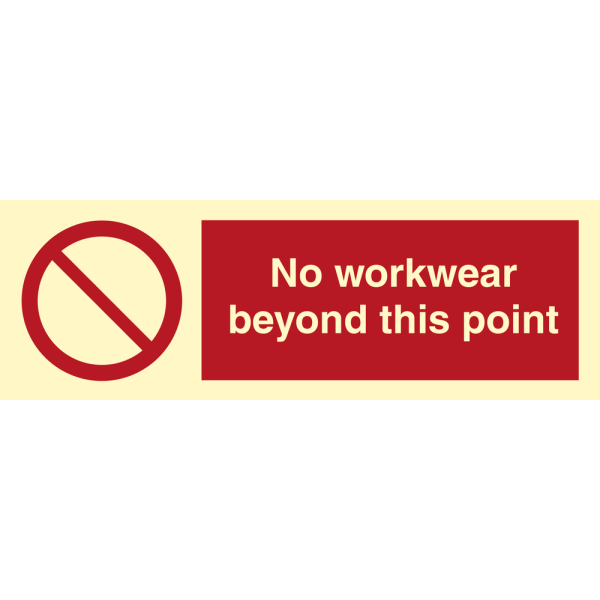 No workwear beyond this point - IMO Prohibition sign - IMPA 338574
