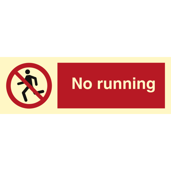 No running - IMO Prohibition sign - IMPA 338529