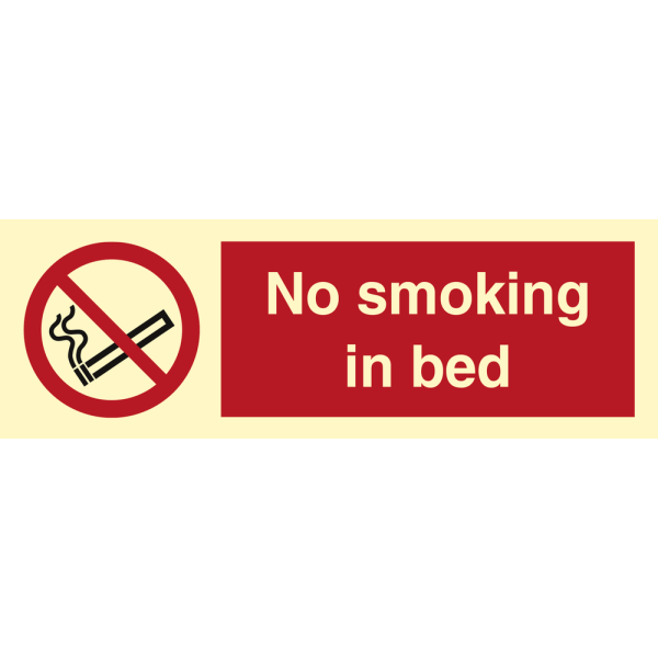 No smoking in bed - IMO Prohibition sign - IMPA 338520