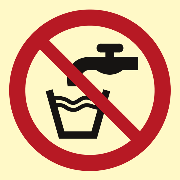 Do not drink - IMO Prohibition sign - IMPA 338505