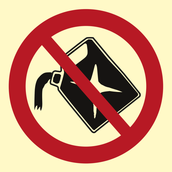 No filling - IMO Prohibition sign