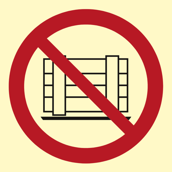 No goods allowed - IMO Prohibition sign