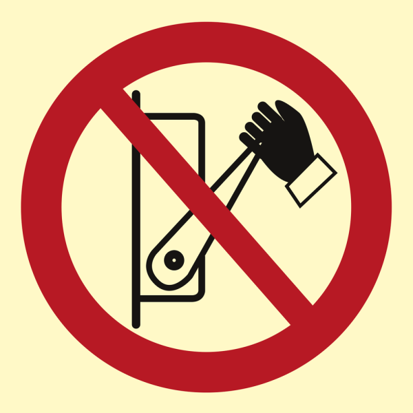 Do not operate - IMO Prohibition sign - IMPA 338506