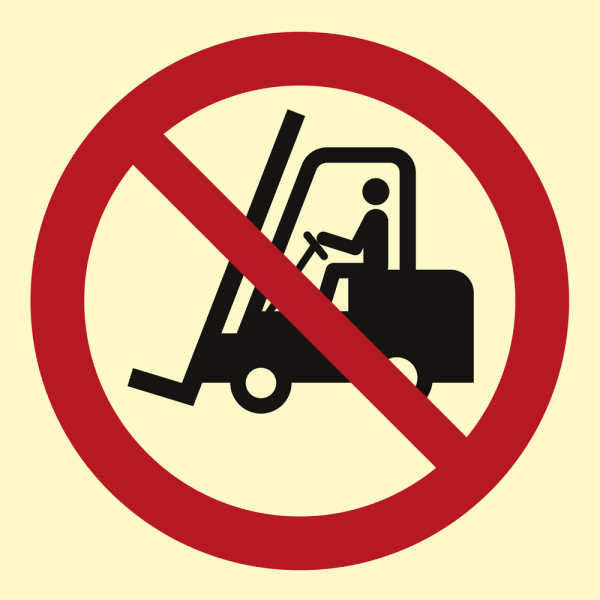 Fork lift trucks prohibited - IMO Prohibition sign - IMPA 338511