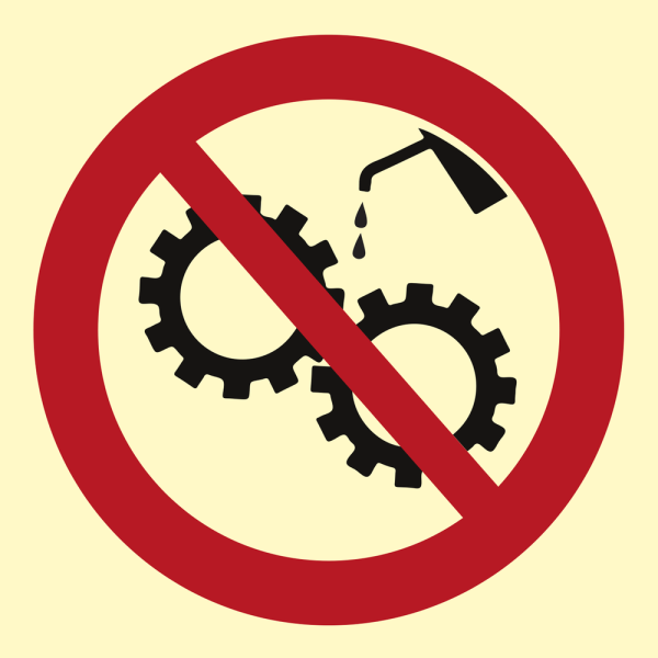 Do no oil - IMO Prohibition sign - IMPA 338508