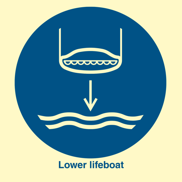 Lower lifeboat - IMO sign - IMPA 335103