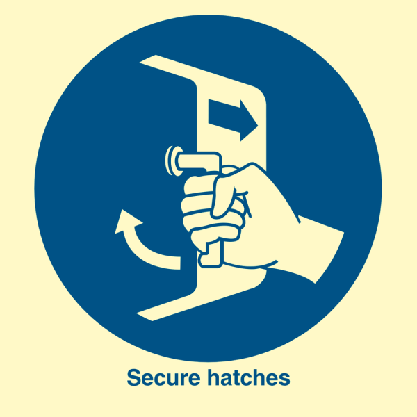 Secure hatches - IMO sign - IMPA 335101